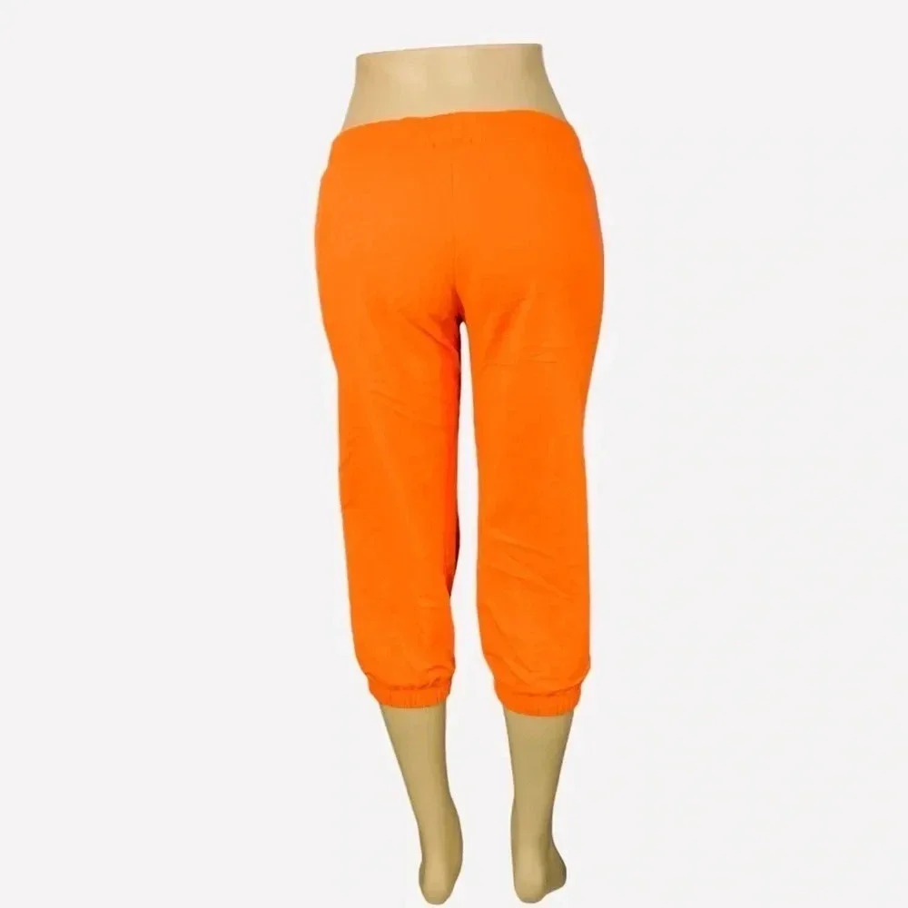 GAP Factory Women Cropped Orange 3/4 Jogger Size S - Picture 3 of 8